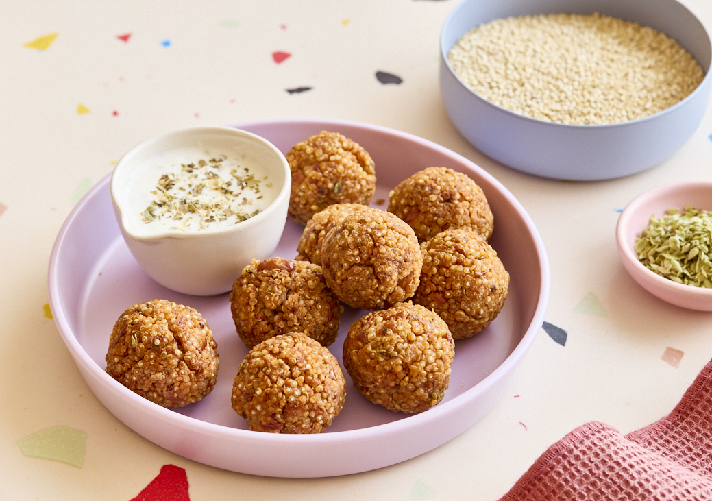 Bolitas de quinoa sabor pizza