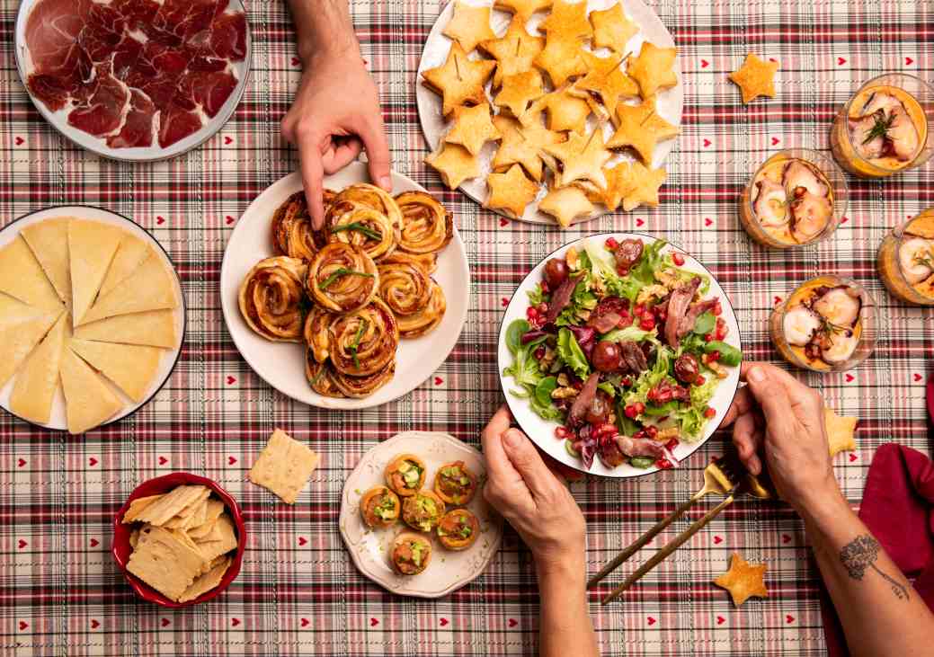 Canapes variados navidad