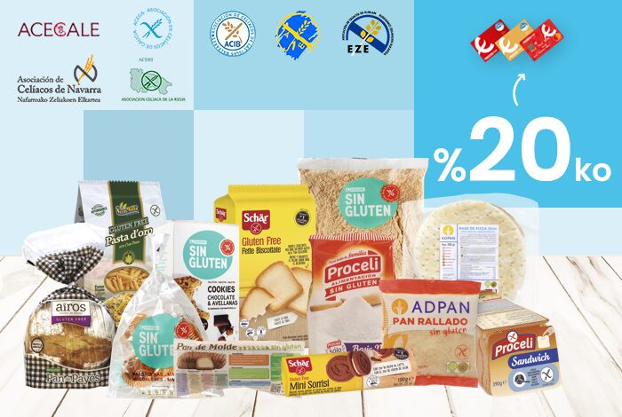 deskontua duten glutenik gabeko produktuak
