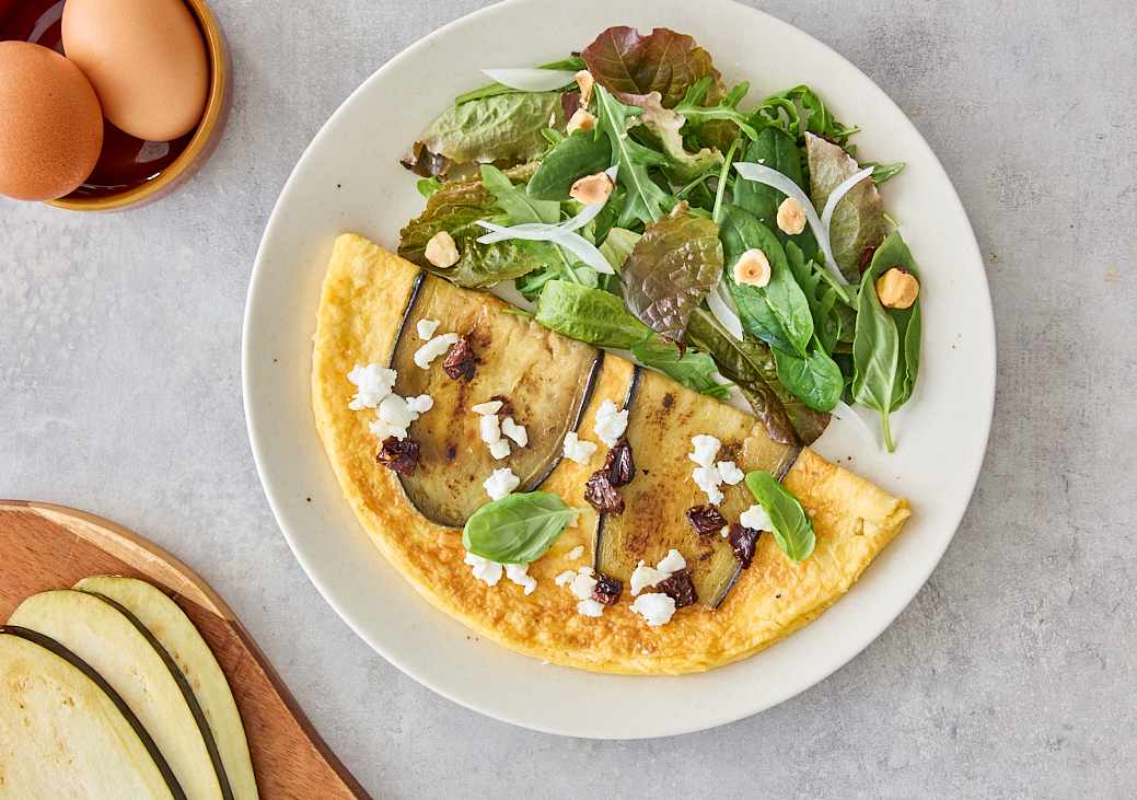 Tortilla rápida de berenjena